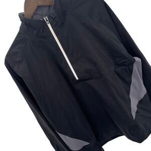 FootJoy HydroKnit Mens Large Black Grey Quarter Zip Golf Pullover Jacket 24789